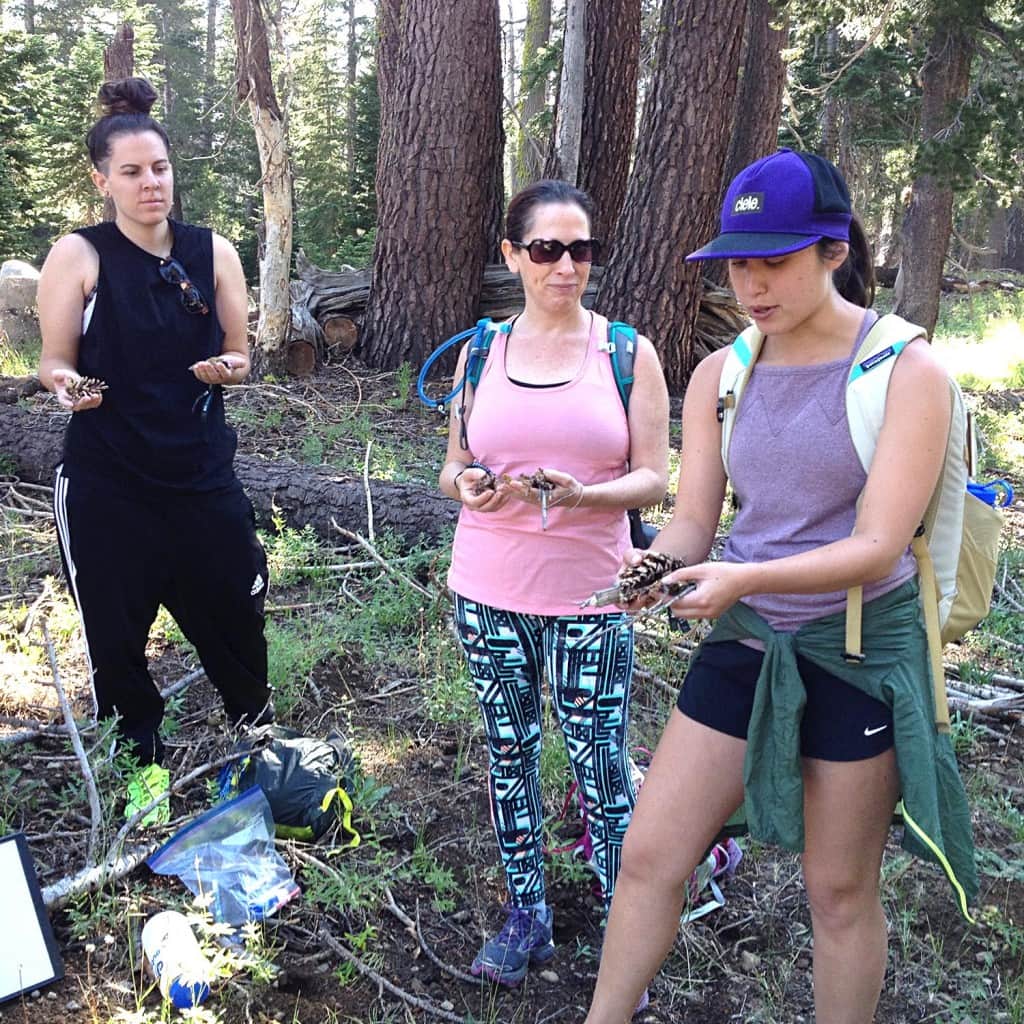 The Wilderness Survival class learns about water filtration. 
