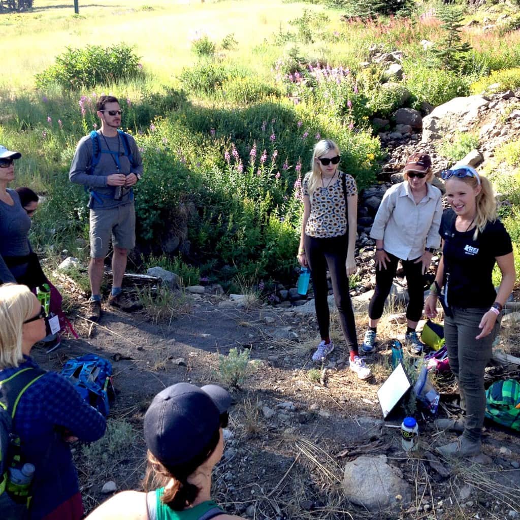 The Wilderness Survival class learns about water filtration. 