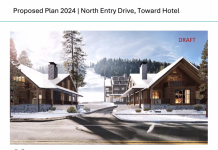 TRPA to review Homewood Master Plan updates Rendering of the hotel from Highway 89. | Homewood Mountain Resort